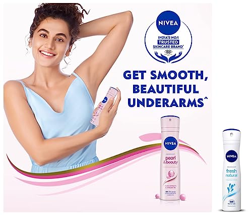 Image of Nivea Female Deodorant Spray, Pearl & Beauty, 150Ml And Deodorant Spray, Fresh Natural, 150Ml, Pack Of 1