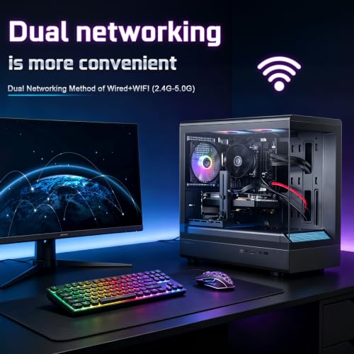Image of Prebuilt Gaming PC Desktop,Intel Core i7 Business Office Tower Computers PC | GTX1050Ti 4G Graphics Card, 16GB RAM and 512GB SSD, WiFi, Win11, Suitable for Study,transaction,Entertainment,Gaming, etc.
