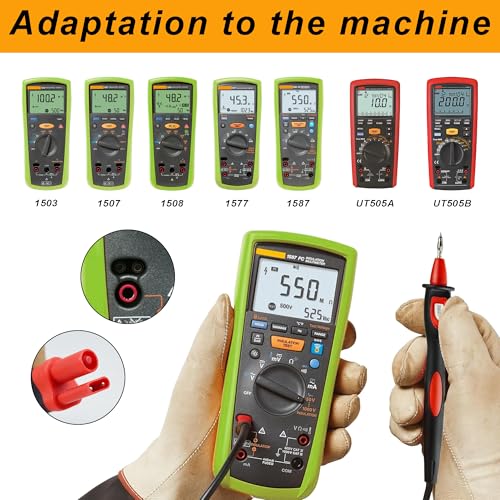 Image of ZIBOO TP165X PRO Upgraded Version Remote Control Probe with Test Button , with Switch,Use for Megohmmeter Insulation Resistance Tester,for 1503 1507 1587 1577 1550B (TP165X PRO), red