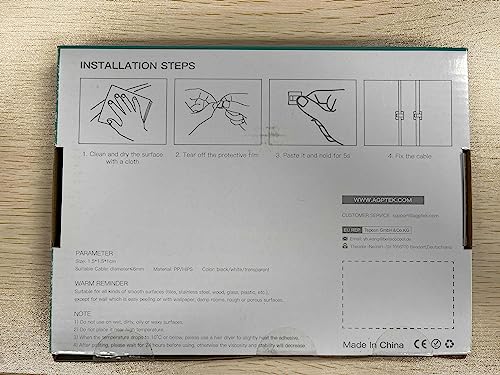 AGPTEK 110 pezzi Morsetti Autoadesivi Clip cavi
