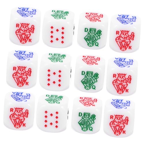 NOLITOY 12 Stück Acryl Poker Würfel