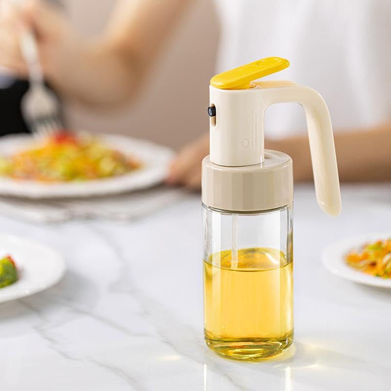 Image of Oil Sprayer Bottle for Kitchen | Oil Dispenser Bottle | Oil Sprayer for Cooking Kitchen Barbecue | Glass Olive Cooking Mister | Leak-Proof Pump Pot, Fine Mist Oil Dispenser || 250 Ml