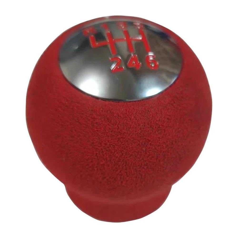 Sxqpocar Red Anti Fur 6 Speed Gear Shift Knob For Subaru Brz For Wrx For Sti 2013-2023 Shift Lever Head(Red)