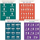 4 American Sign Language Posters – American Sign Language Posters for Classroom Include Days,...