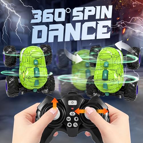 Image of BEZGAR Monster Truck Toys, 1:20 Remote Control Car with Spray, Light, Music