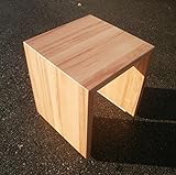 Pflegeleicht ! Beistelltisch Kernbuche massiv. Maßanfertigung ! (35x35x40cm hoch.)