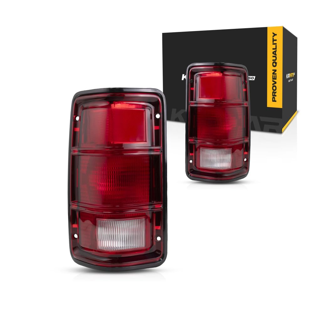 CarLights360 For Dodge Truck Pickup Tail Light 1988-1993 Pair Driver and Passenger Side For 55054789 + 55054788 | CH2800114 + CH2801114