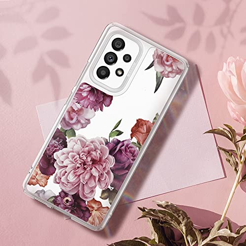 Image of Spigen Cyrill Cecile | Samsung Galaxy A53 5G Case | Transparent Flower Pattern Print Design Galaxy A53 5G Back Cover | TPU+Poly Carbonate - Rose Floral