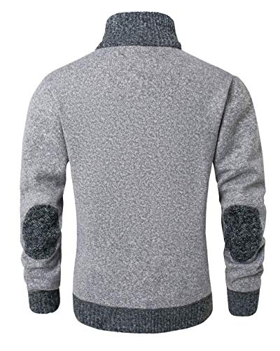 Image of Vcansion Men's Classic Cardigan Sweaters Stand Collar Slim Fit Casual Knitted Sweater