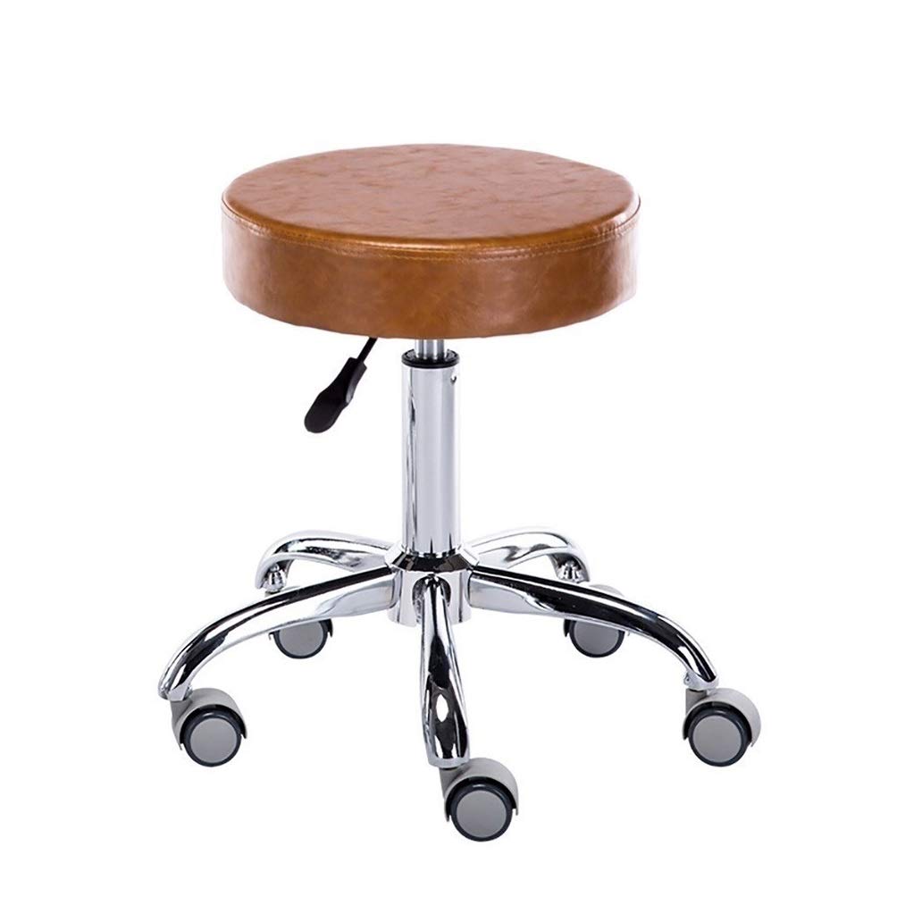 on Wheels Barra de cocina resistente con alturas ajustables, silla de bar tapizada para cafetería, apartamento, casa de campo, interior para barbería, bares, pubs, oficina, cafeterías presente