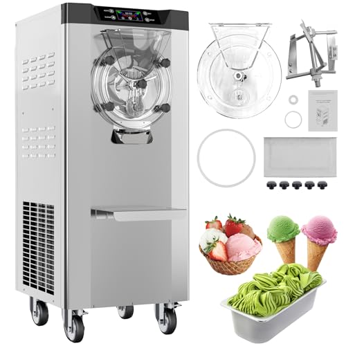 Commercial 4.8-6.3 Gal/Hr Hard Serve Ice Cream Maker Machine, Single