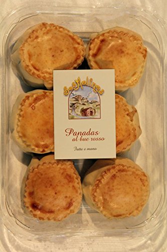 6 x 300 gr - Panadas con ripieno di carne di Bue Rosso - presidio Slow Food del Montiferru. Specialità prodotta dagli artigiani di Sos Molinos, Bonarcado
