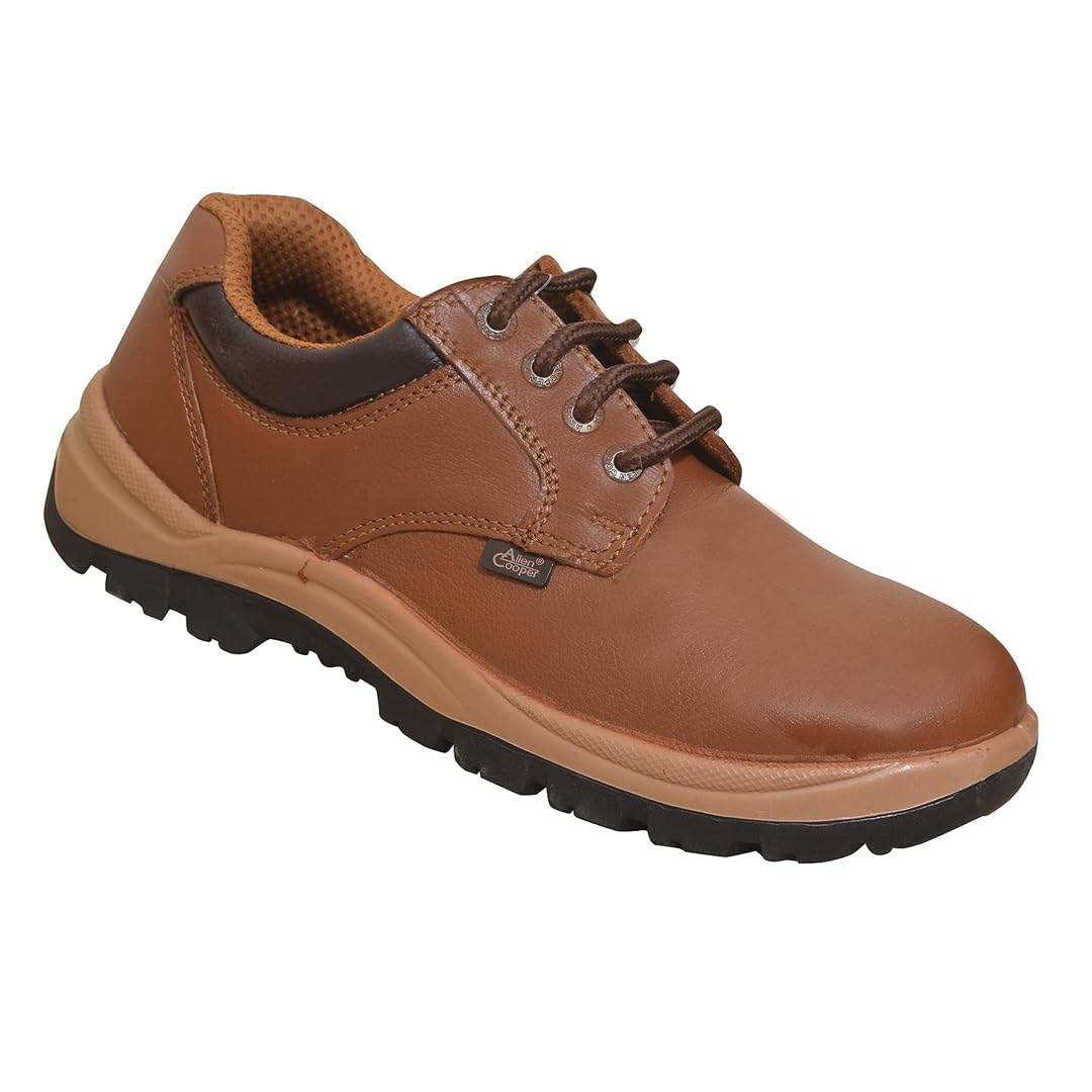 11102 Steel Toe Upper Brown Barton Leather Double Density DIP-PU Sole Safety Shoe