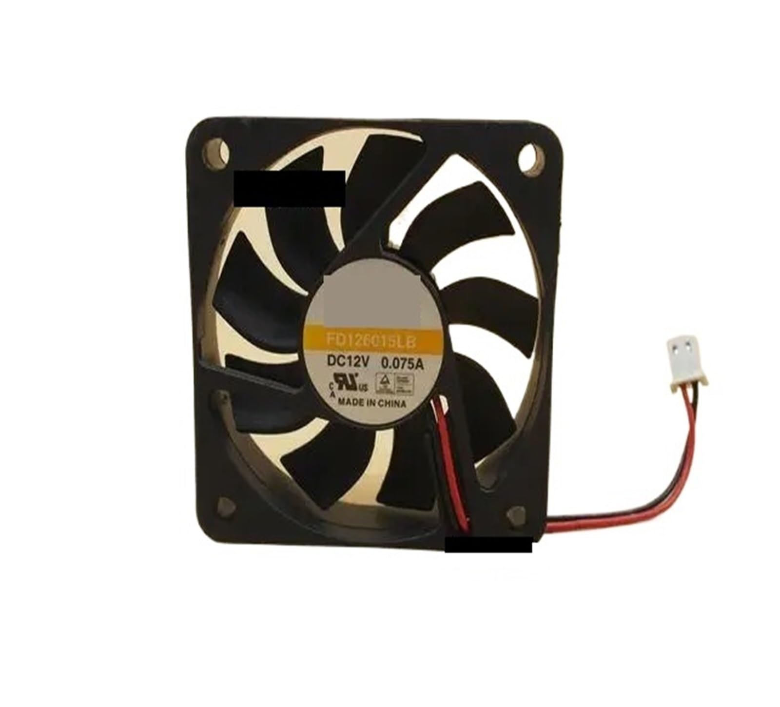 UITGVDQAT FD126015LB 6015 6CM 12V 0.075A 2 wire cooling fan