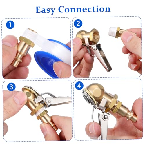 Embouts gonflage pneumatique verrouillables robustes pour accessoires compresseur - 4