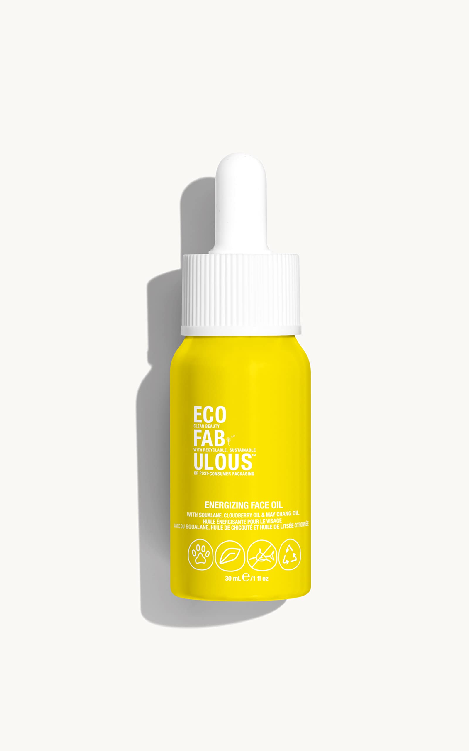 Face Oil - Energizing Face Oil for Dull or Tired Skin, Hydrate and Balance Skin, Squalane, Cloudberry Oil, Fast-Absorbing, Clean + Recyclable + Vegan, 30 mL/1 Fl Oz