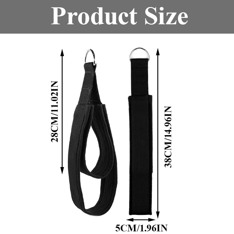 2PCS Pilates Straps Soft Padded Handles, Durable Pilates Double Loop D-Ring Straps,Pilates Straps for Reformer,Home Gym & Yoga Workout Exercise Accessories - Image 3