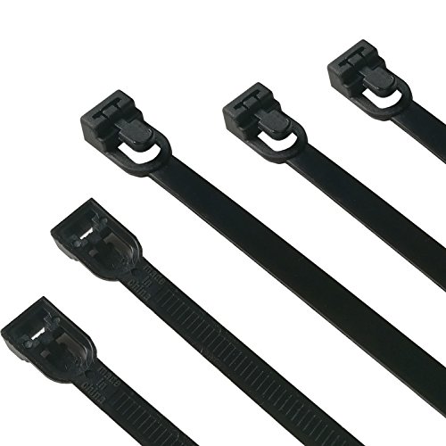 [50 Pieces] Reusable Cable Ties, Canwn Nylon Heavy Duty Zip Ties Mini Flexible Cable Tidies Slipknot Straps(Black) #TOP5