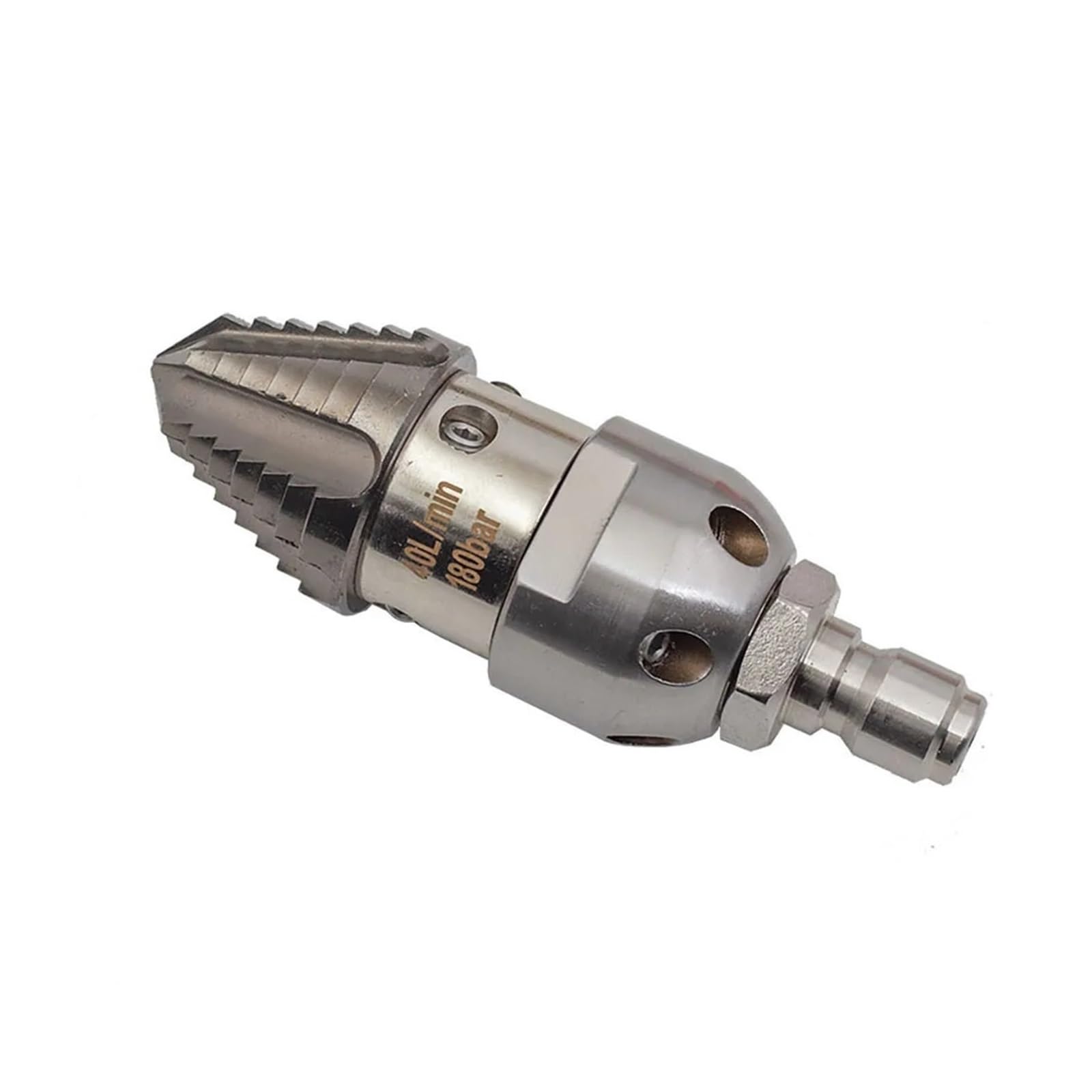 Boquilla rotativa para alcantarilla, 1/2 3/8, 50-300bar | Boquilla de alta presión para limpieza de lodo, acero inoxidable, altura 0-5,9in, rosca 1/2(1l2 female 30LPM)