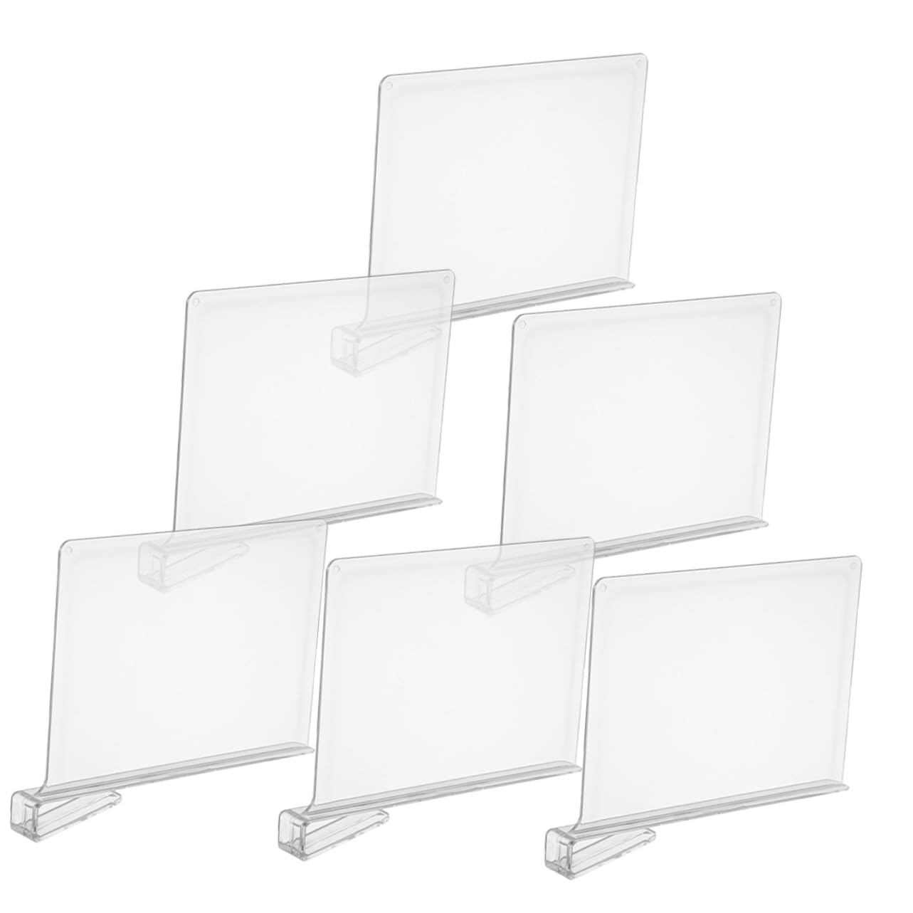 Cabilock Regalteiler 15 Stück - Transparente Acryl Trennwände 20x7x3cm