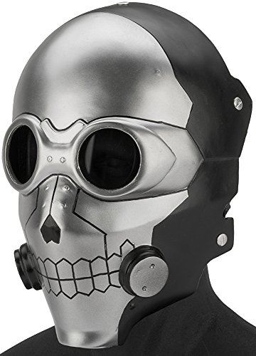 Evike Airsoft - R-Custom Fiberglass DG Full Face Face Pro with Tinted Lenses (Color: Silver/Grey Lens)
