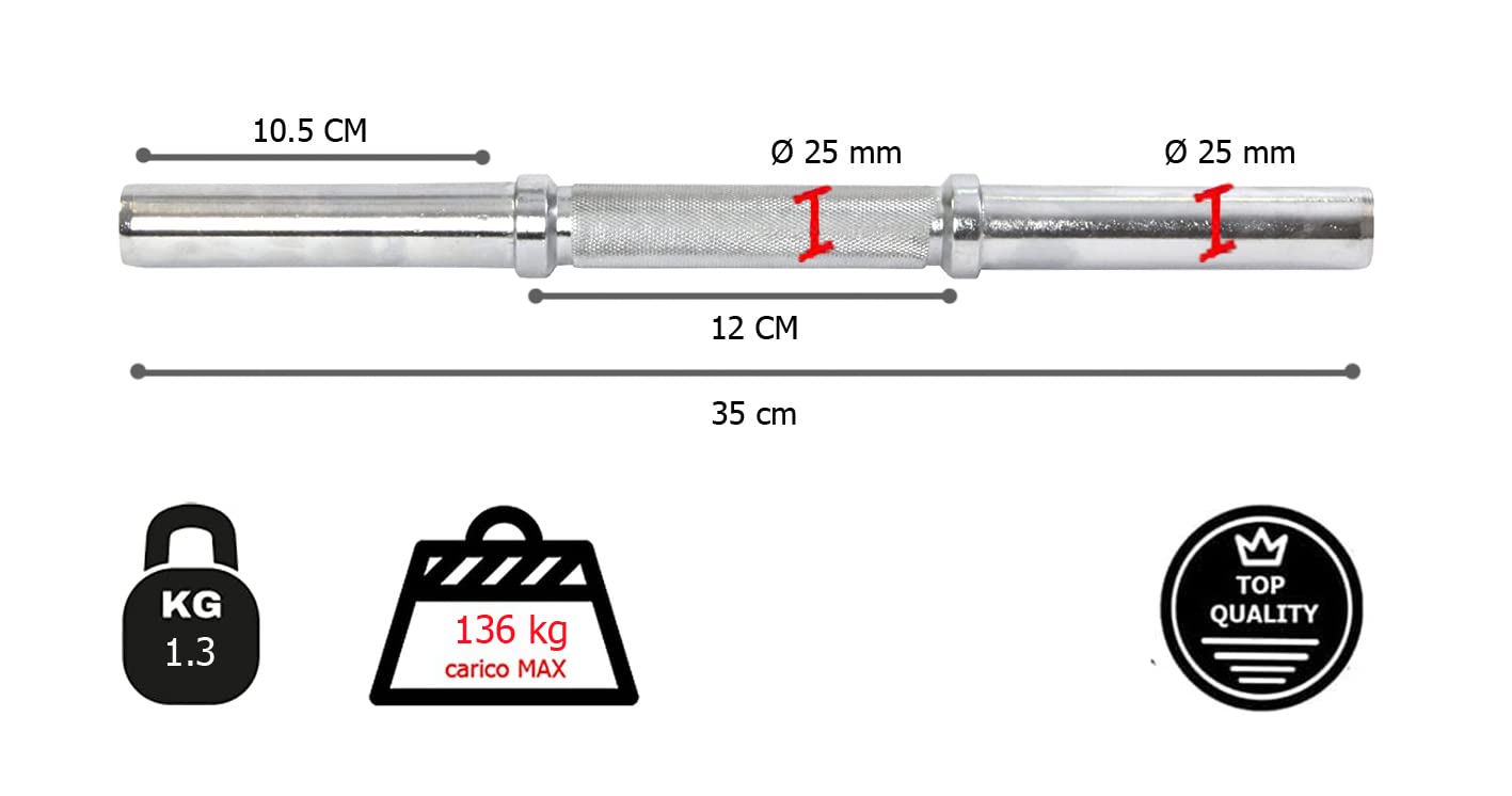 G5 HT SPORT Barre Manubrio - Manubri Con Chiusure Incluse | Coppia o Singoli | Lunghezza 35 o 38 Cm | Ø Diametro Foro 25mm | Carico Max 136 kg