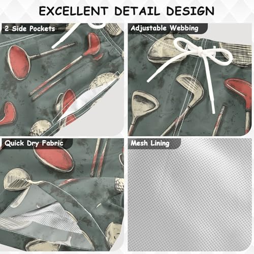 Pigsaly Boys' Swim Board Shorts Sports Golf Boy's Swim Trunks Kids Swimwear S Multicolor3