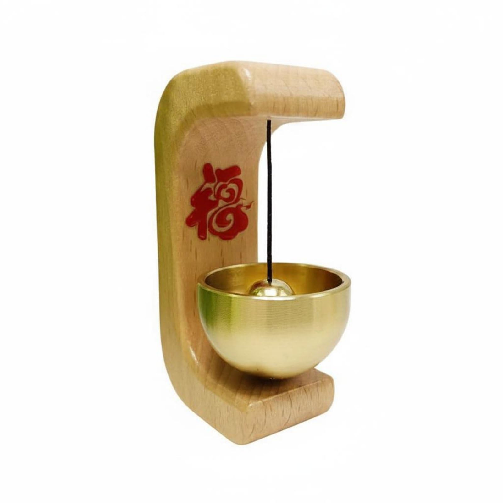 Entry Chime Clear Sound Wooden Brass for Entryway, Beech, Wood | Home Improvement &-image-16