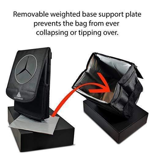 Image of Autobase Trash Can for Car | Truck SUV Trash Bin Standard 2 Gallon Size | Road Trip Must Haves | Car Gifts for Men, Women and Teens