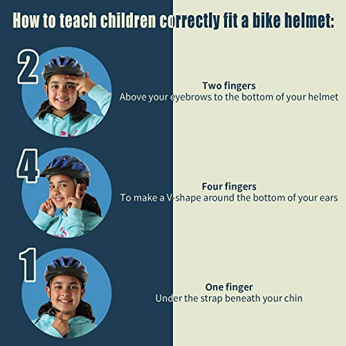 WESTGIRL Kids Bike Helmet 3-15 Years, CE Certified Breathable Ultralight Adjustable Cycling Helmet Toddler for Bicycle, Skateboard, Scooter, Rollerblading, Children Protective Gear (20-22 Inches)