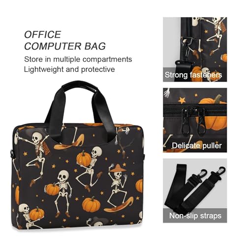 Funda para portátil ALAZA 13-15.6 pulg con patrón calavera miniatura 5