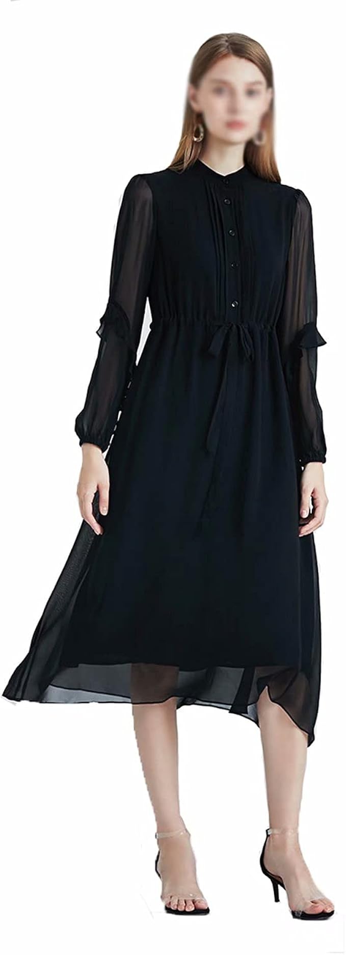 Amazon.com: WEIFAN Black Funeral Dresses for Women - Solid Color Black Prom Ruched Single 