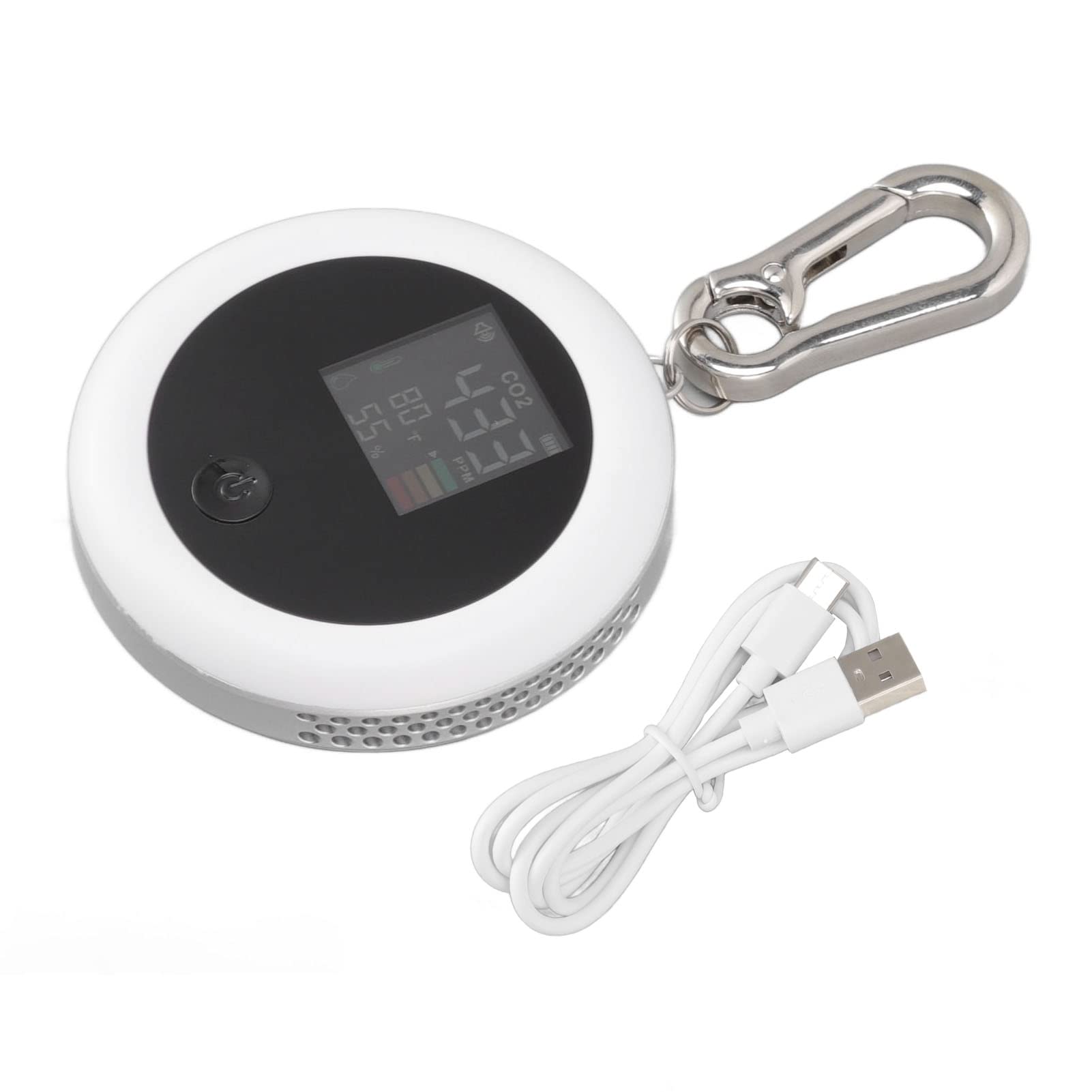 Medidor Digital CO2 3 en 1 Monitor Calidad Aire Humedad Temperatura Portatil LCD para Hogar Viajes Interiores