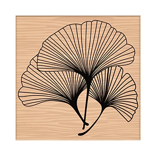 CRASPIRE 木製ゴム印 植物 木製ゴムスタンプ 銀杏 葉 スタンプ アンティーク レトロ オシャレ カード クラフトカード スクラップブッキング 日記 手帳 手紙 アルバム 装飾 誕生日 DIY用品