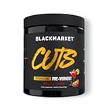 BLACKMARKET CUTS Pre Workout – Thermogenic Energy & Focus Powder for Men & Women, Fat Metabolism, Muscle Definition, Creatine Free, 30 Servings (Fruit Punch)