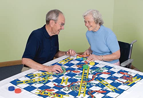 S&S Worldwide Jumbo Snakes & Ladders Game With 40" X 40" Vinyl Game Board Oversized Game Tokens And Inflatable Dice. #TOP1