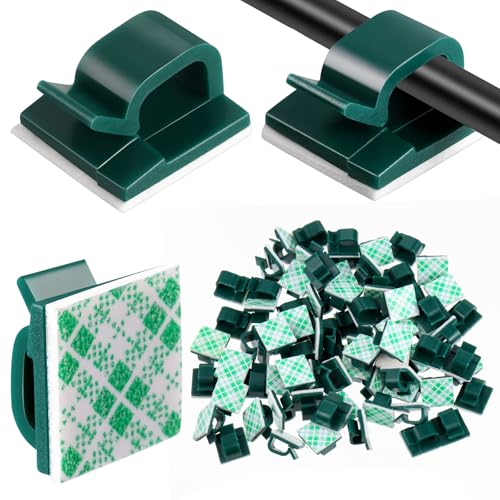 Blulu 100 Pcs Adhesive Cable Clips Bulk Wire Holder for Cord Organizer Clips Cable Management...