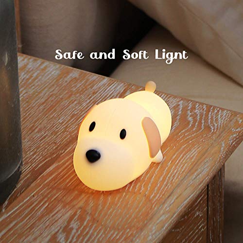 HOOMAGIC LED Nachtlicht Kinder Nachtlampe mit Touch Schalter Tragbare Silikon Nachtlichter USB Aufladen Nachtlampe für Schlafzimmer, Camping, Wohnräume