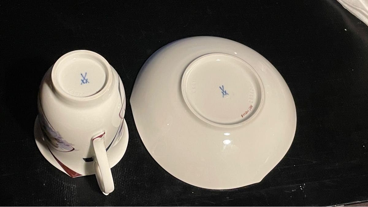 Amazon.co.jp: Meissen マイセン 波の戯れ ユーゲント ケシ カップ 