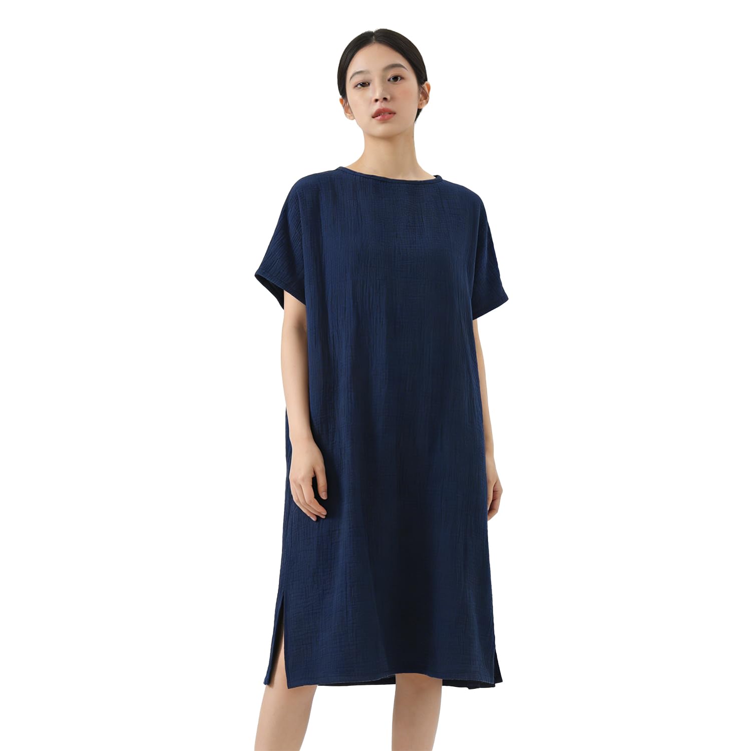 [ＤＲＵＮＳＰＤＳ] 着るタオル 大人用 綿100％ ガーゼ 湯上りワンピース タオル ポンチョ レディース 着るバスローブ 軽量 薄手 吸水 速乾 お風呂上り サウナ 湯冷め防止 子育てママ ワンオペ 部屋着 ルームウェア