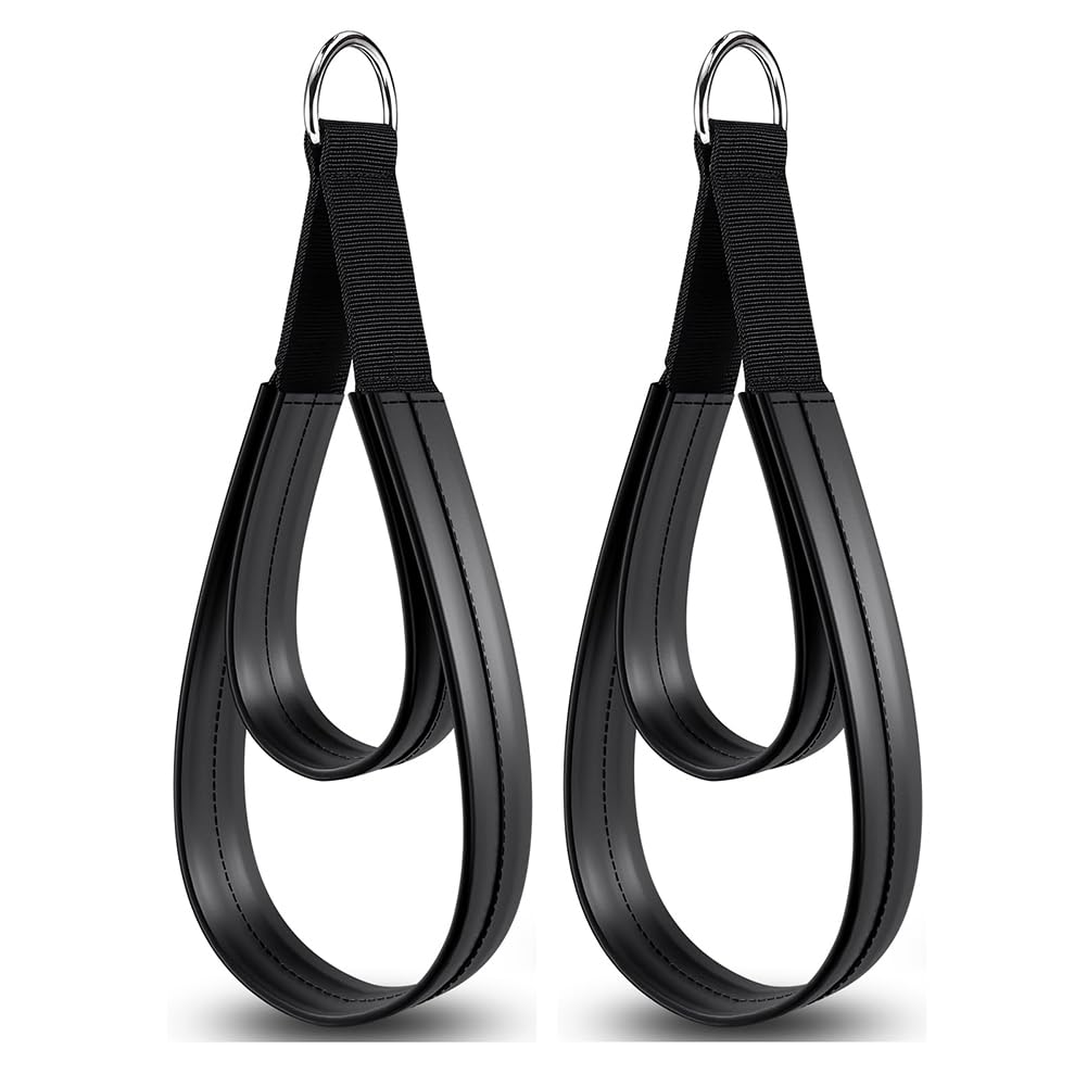 2PCS Kit di Cinghie Pilates Pilates Double Loop Straps Set per Reformer, Fitness D-Ring Straps Double Imbottito