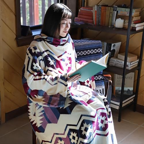 Image of Catalonia Wearable Blanket with Sleeves & Foot Pocket for Adults