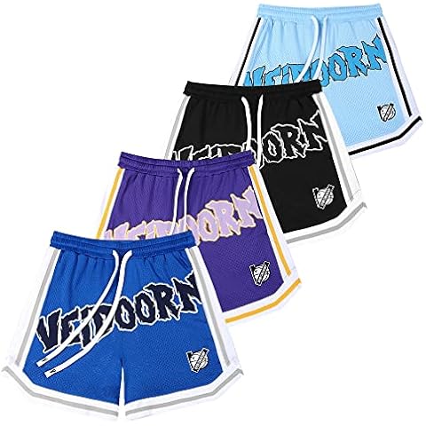 Veadoorn Sweat Shorts for Men＆Women,Soft Breathable Elastic for Running,Workout (Blue, 3XL) Cover