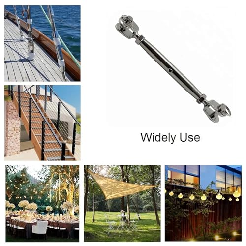 Tensor cerrado de cuerpo Swage de acero inoxidable 316 M5 para tensión de cable y cuerda, servicio pesado miniatura 5