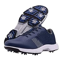 Zakey Waterproof Professional Golf Shoes Men Spikes Golf Sneakers Male Outdoor Anti Slip Walking Footwears Blue