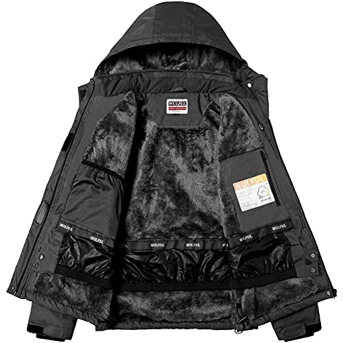 WULFUL Women's Waterproof Snow Ski Jacket Mountain Windproof Winter Coat with Detachable Hood… - Image 3