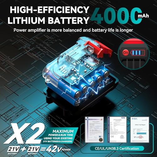 8 Zoll Mini Kettensäge mit Akku 8000mAh, Seesii Mini Kettensäge Elektro mit Automatischer Öler und 2 Akku 4000mAh, Handkettensäge Akku für Gartenscheren Astschere... – Bild 3