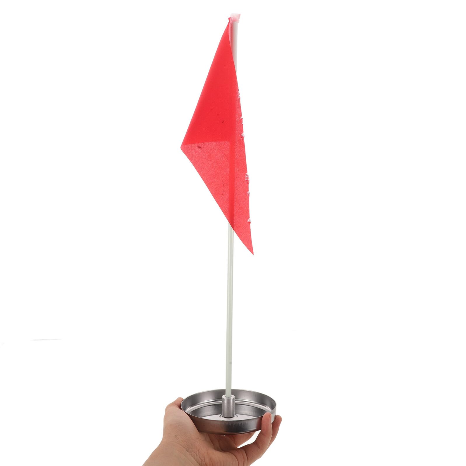 POPETPOP Lot de 2 Drapeaux de Golf Portables avec Coupelles Inox 10 CM Trous de Putting pour Entraînement Intérieur et Extérieur Accessoires de Golf Résistants aux Intempéries Cible