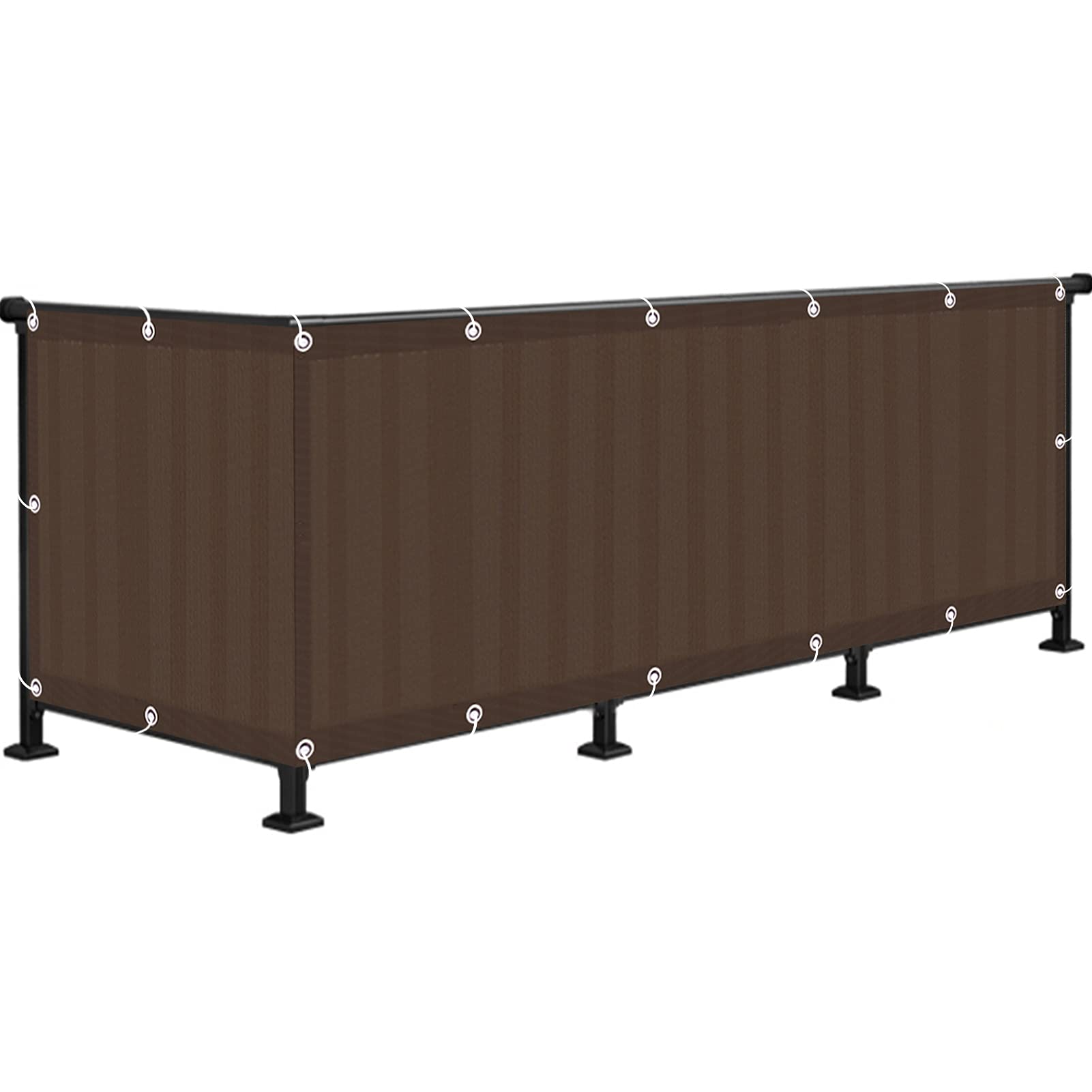 GJZQDKX Outdoor for Balcony - 0.6m/0.7m/0.8m/0.9m/1.2m - UV Protection Garden Fence Shade Net - HDPE Metal Grommet Brown 0.6x3m - & Stylish