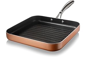 Gotham Steel Nonstick Grill Pan for Stove Top with Grill Sear Ridges